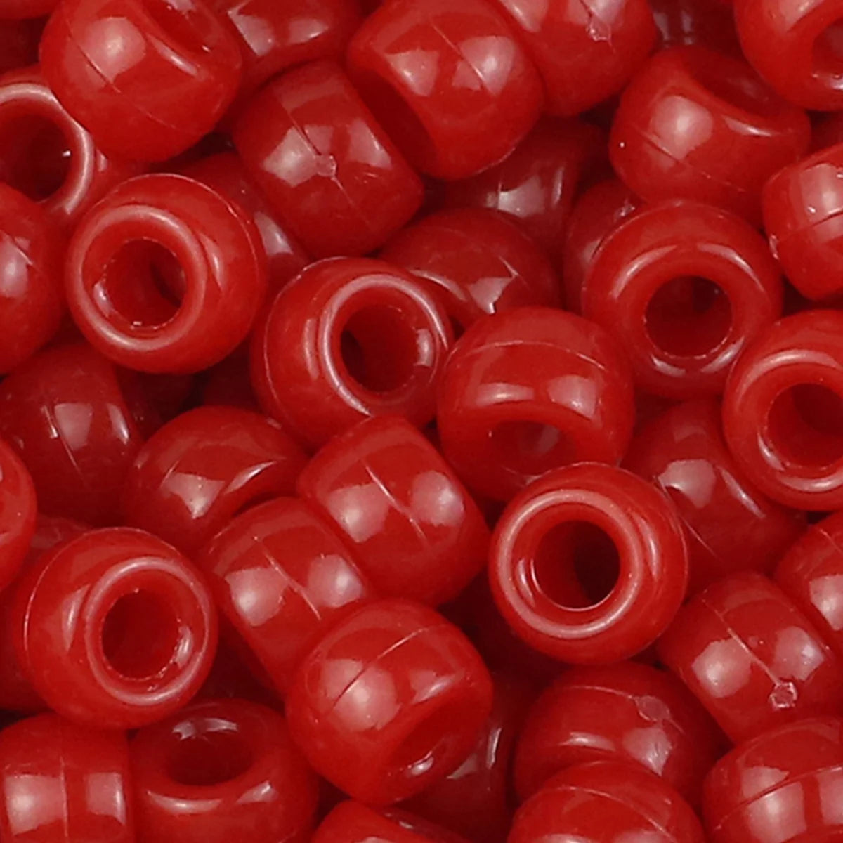 100/200/400pcs 6x9mm Solid Color Large Hole Pony Beads DIY Jewelry Making For Friendship Bracelets & Hair Braids Craft Suppli