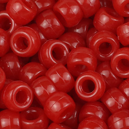 100/200/400pcs 6x9mm Solid Color Large Hole Pony Beads DIY Jewelry Making For Friendship Bracelets & Hair Braids Craft Suppli
