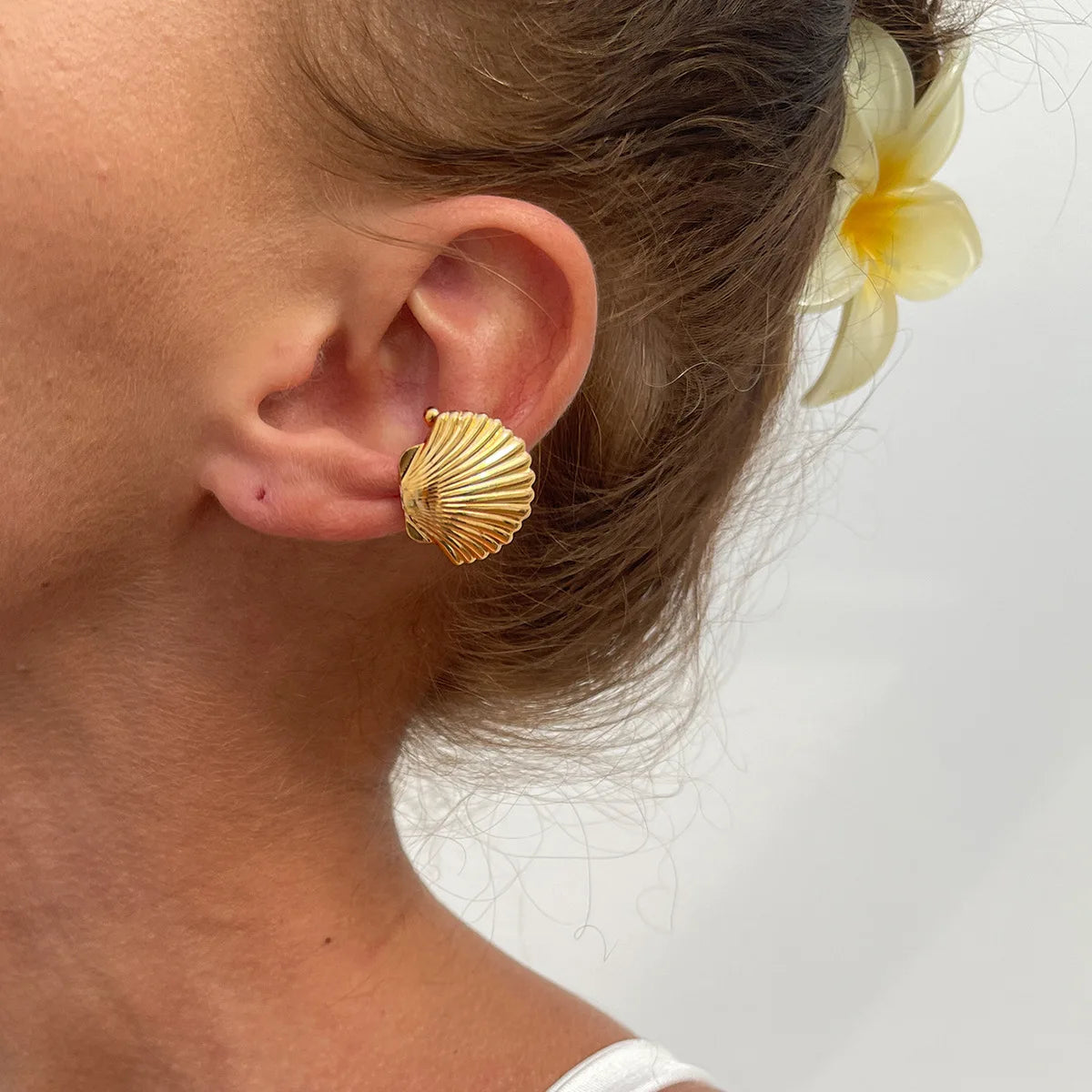 LATS Starfish Shell Flower Clip Earrings for Women Gold/Silver Color Non-Piercing Ear Cuff Daily Jewelry Accessories Party Gi