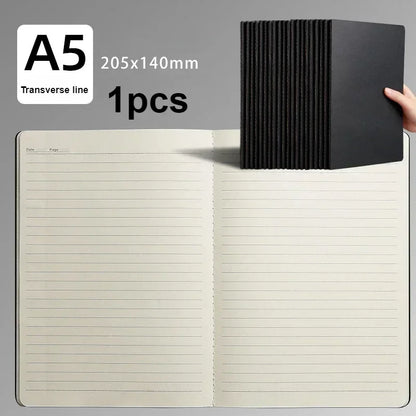Notebook A5 Kraft Cover Vintage Diary Blank/grid/lined Stationery Planner Writing Paper for Students School Office Supplies -