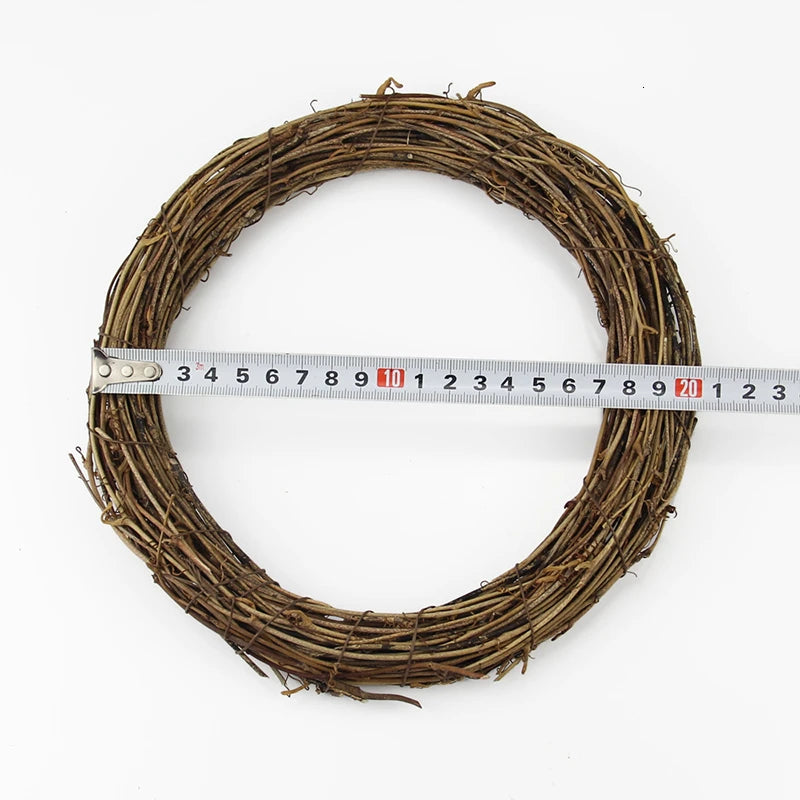 DIY Merry Christmas Decorations For Home Natural Rattan Wreath Garland Tree Craft Xmas Decor Accessories Spring Wedding New Y
