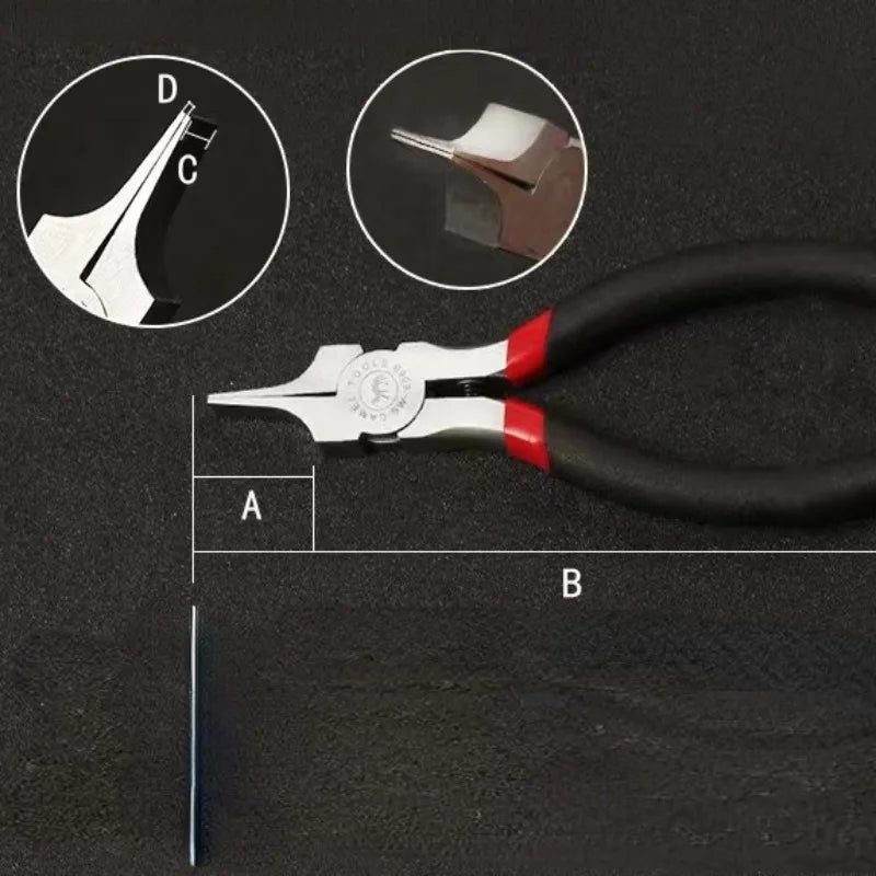 1pc Wide Flat Nose Pliers, Nylon Smooth Nose Pliers, Jewelry Making, Wire Bending, Bead Polishing, Hand Craft Repair Tools