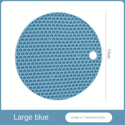 Table Mat Tool Multifunctional Kitchen Silicone Tableware Mat, Round Anti Slip Coffee Cup Coaster, Pot Holder