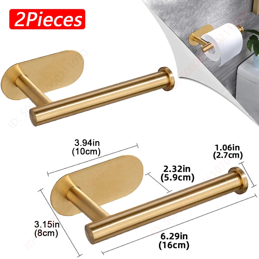 1~2PCS Toilet Paper Rack Bathroom Paper Towel Holder Adhesive Absorbent Paper Dispenser WC Kitchen Hardware Storage Accessori