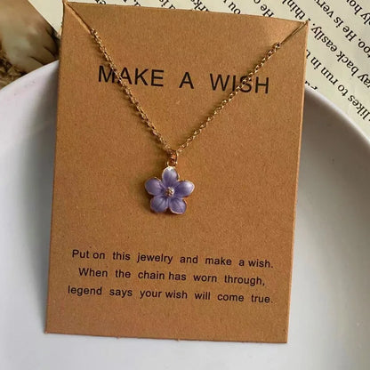 Korean Fashion Choker Necklace for Women Girl Colorful Flower Design Pendant Necklace Cute Romantic Neck Jewelry