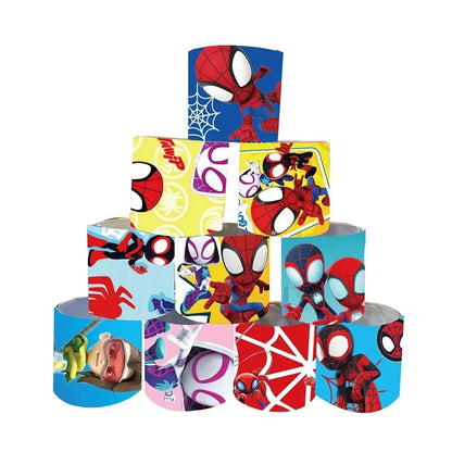 12pcs Spidey and His Amazing Friends Bracelets Wristband Snap Bracelet for Girl Birthday Party Party Favors Baby Shower Suppl