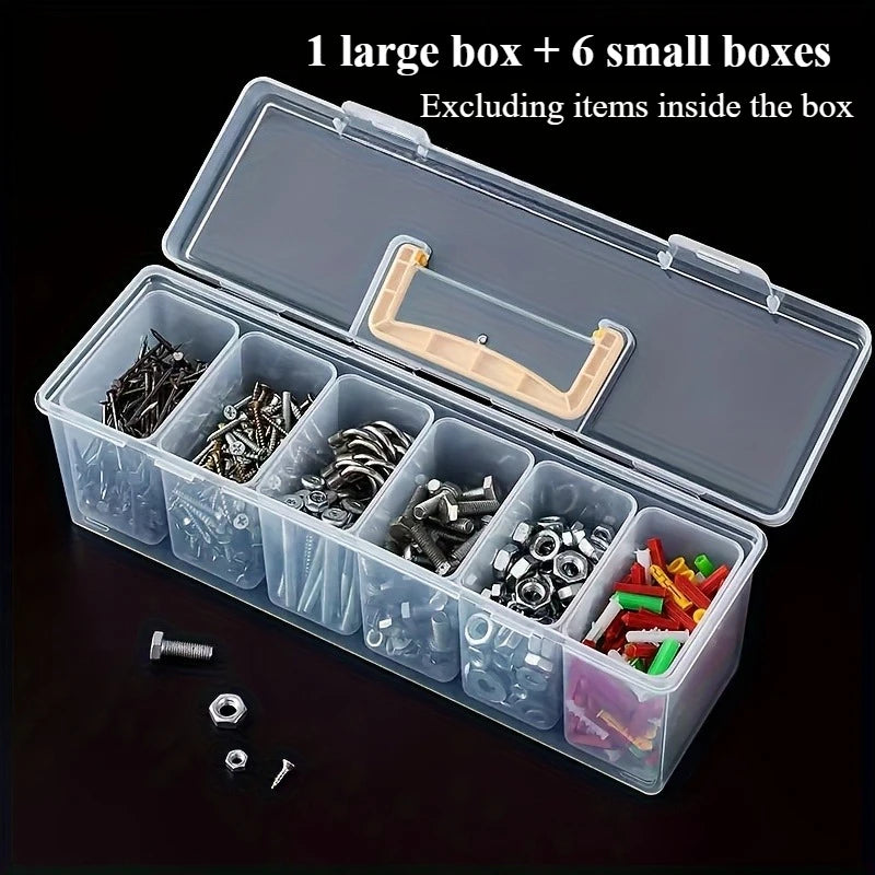 1/7pcs Tool Parts Storage Box Set Multi-Compartment Tool Organizer,Sorting Box for Screws,Wrenches,Hardware Accessories,and T