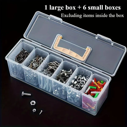 1/7pcs Tool Parts Storage Box Set Multi-Compartment Tool Organizer,Sorting Box for Screws,Wrenches,Hardware Accessories,and T