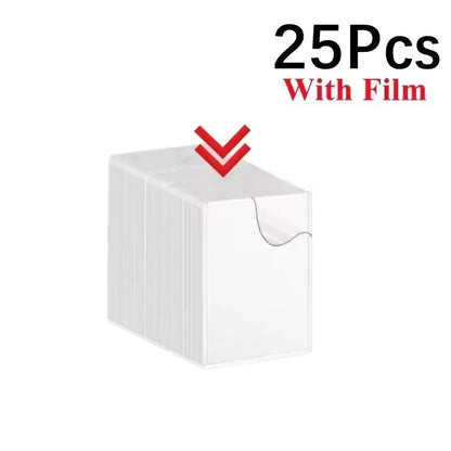 1/25/50Pcs Transparent Korean Kpop Card Sleeve with Protective Film Clear Card Holder Idol Photo Game Card Cover 35PT - A-25p