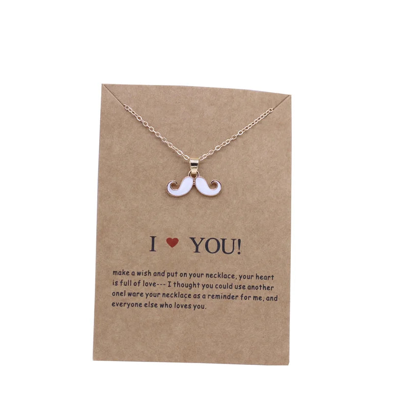 Trending Cute Classic Beard Pendant Necklace For Women Choker Chunky Necklaces Couple Friendship Party Jewelry Accessories Ne