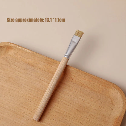 Nail Art Texture Brush French Tip Styling Nail Wooden Short Harder Bristle Brush Manicure Painting Tool Nail Polish Brush Too