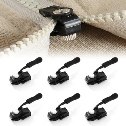 6pcs Fix a Zipper Repair Kit Universal Instant Replacement Zipper Slider 3 Different Sizes DIY Apparel Sewing Supplies