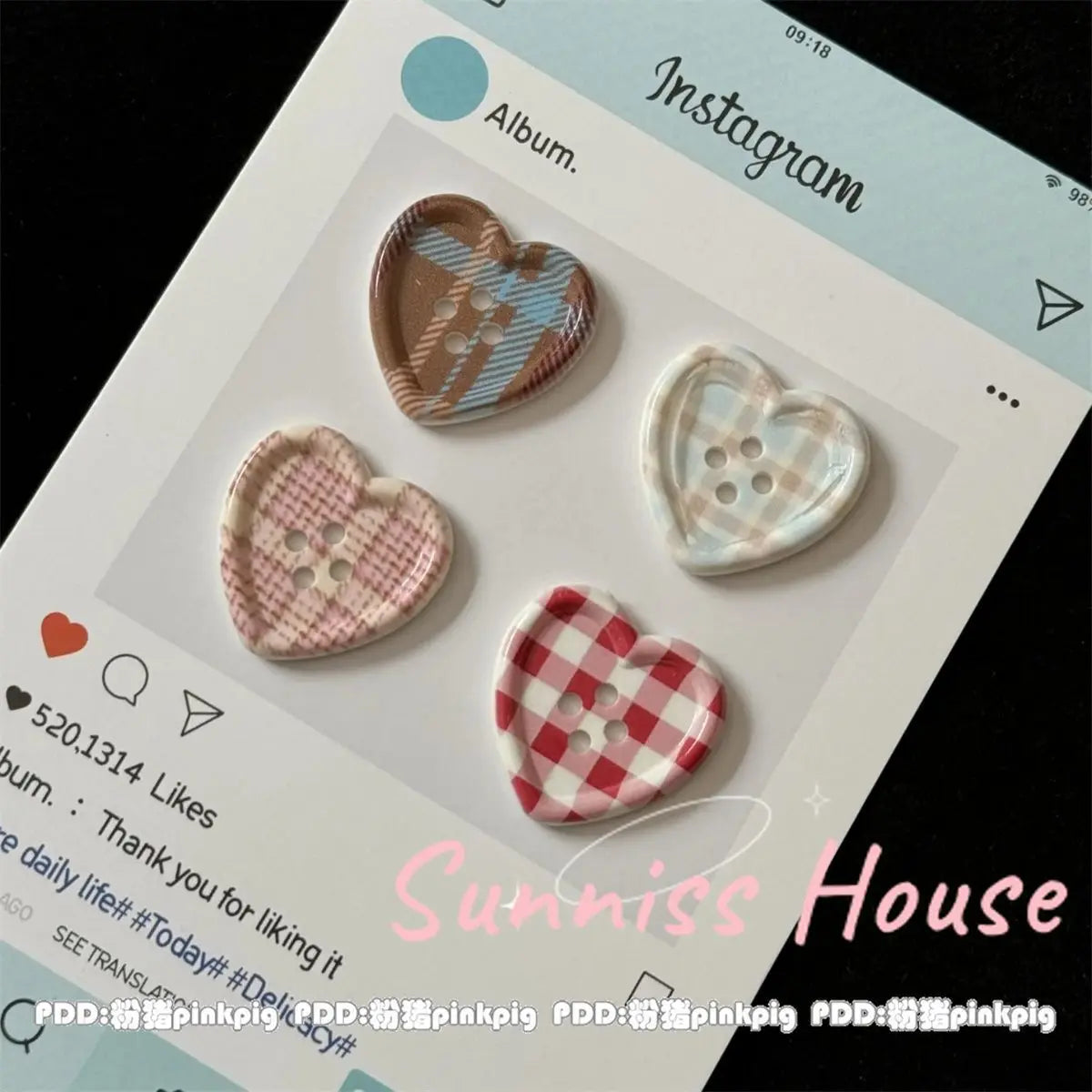 25Pcs Mixed Color Handmade Resin Round 2/4-hole Button for Sewing Clothes Accessories Crafts Scrapbooking DIY Apparel Supplie