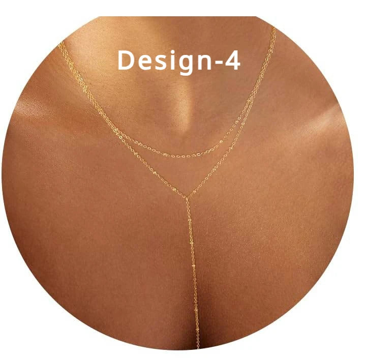 Lariat Gold Necklace for Women Teen Girls Mom, Dainty Long Necklace 14k Gold Plated STAINLESS STEEL Y-Shaped Pendant Necklace