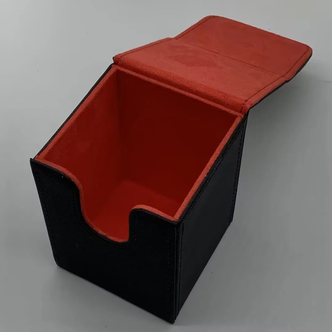Card Fit For 100+Single Sleeved Cards , Leather Trading Commander Deck Box Compatible With Card Deck,Game Card Box
