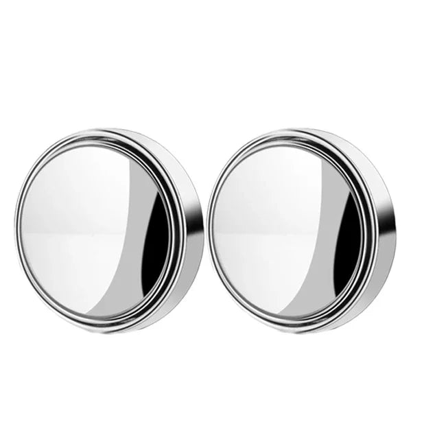 2Pcs Round Frame Convex Blind Spot Mirror Safety Driving Wide-angle 360 Degree Adjustable Clear Rearview Mirror Car Accessori