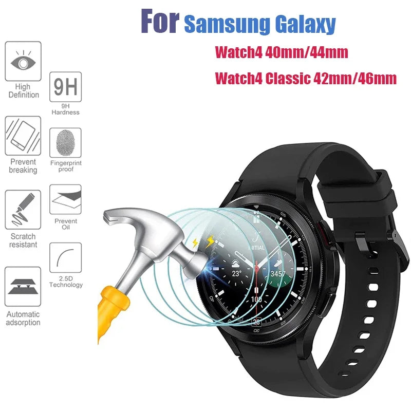 9H Tempered Glass for Samsung Galaxy Watch 9 8 7 6 5 4 40/44mm Classic 42/46mm Watch9 Watch8 44 40mm Film HD Screen Protector