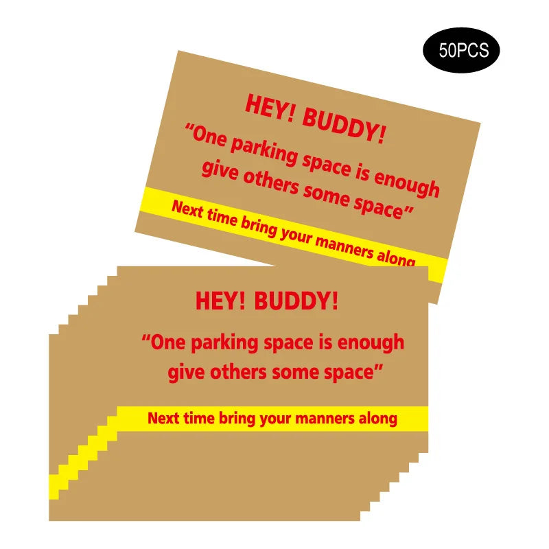 50Pcs Bad Parking Cards Funny Cardboard Parking Violation Cards Joke and Funny Card with Multi Violation Reasons Humorous - 4