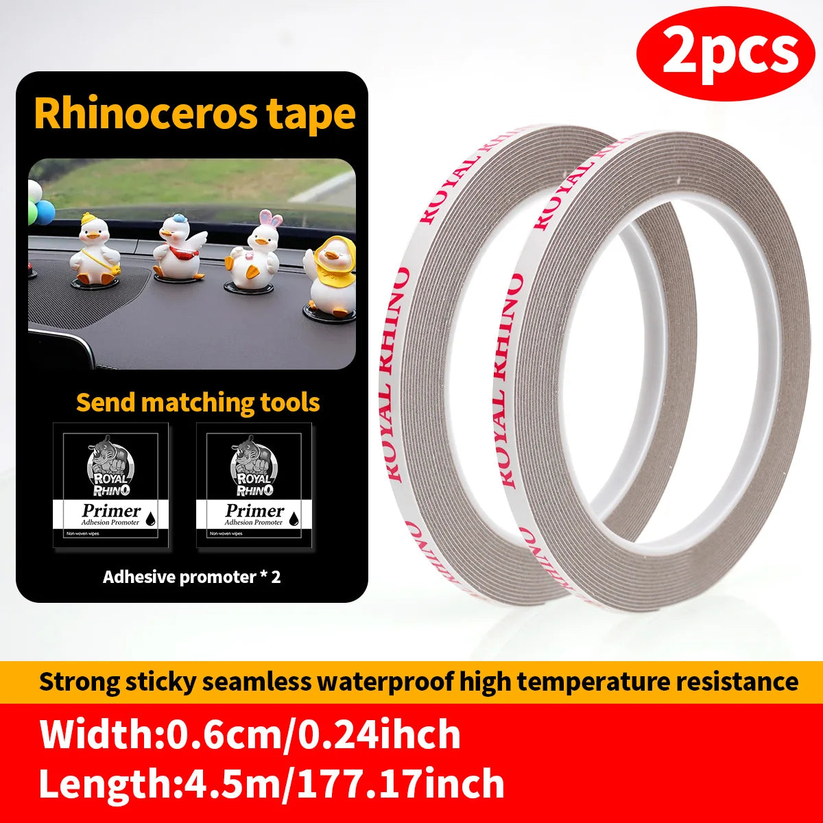 450CM Extra Strong Double Sided Tape Adhesive Car Special Tear Off Without Leaving Traces High Viscosity Mounting Fixing Stic