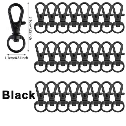 5/10/20PCS Swivel Clasps Lanyard Snap Hooks Key Chain Clip Hook Metal Lobster Claw Clasp for Keychain Sewing Jewelry DIY Craf