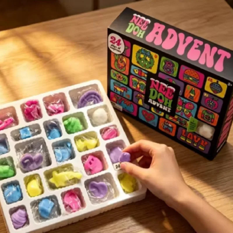 Surprise Blind Box Needoh Advent Calendar Gift For Children 24 Day Countdown New Year Family Friends Blind Box Party Toy Gift