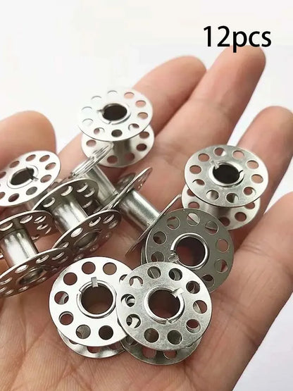 12/24PCS Stainless Steel Sewing Machine Bobbins - Durable Metal Construction for Brother Sewing Machine, Essential Sewing Cra