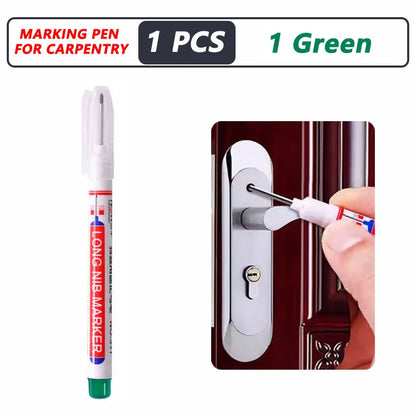 iLMH 4-40Pcs Deep Hole Long Nib Head Marker For Metal Perforating Pen Waterproof Bathroom Woodworking Decor Multi-Purpose Too