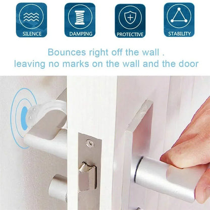 Stop Floor Door Stops Buffer No Drill Door Stopper Home Improvement Furniture Wall Safety Hardware Transparent Supplies Silic