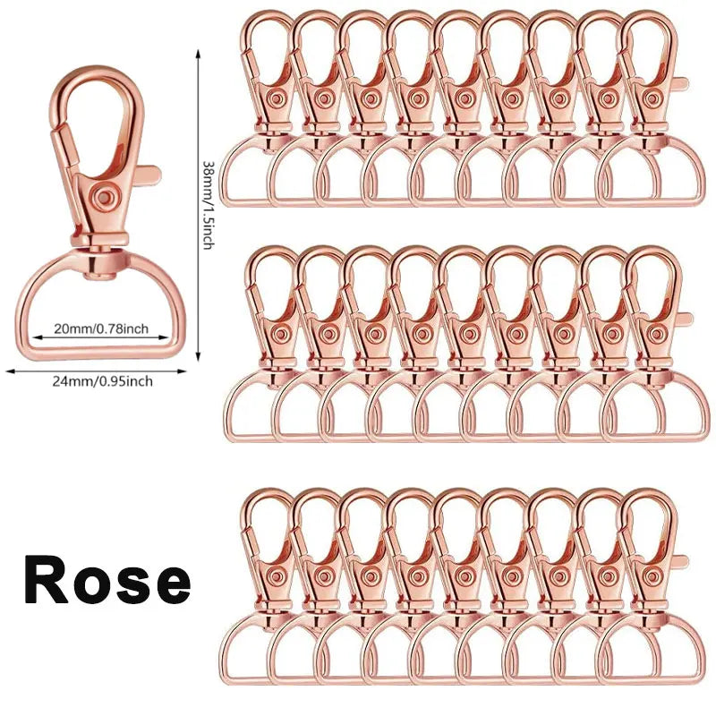 5/10/20PCS Swivel Clasps Lanyard Snap Hooks Key Chain Clip Hook Metal Lobster Claw Clasp for Keychain Sewing Jewelry DIY Craf