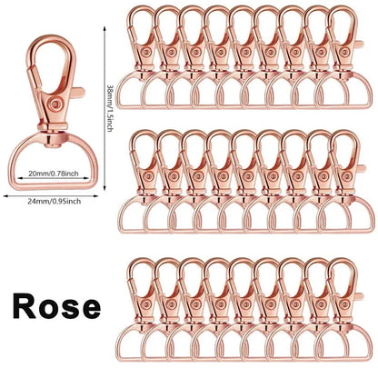 5/10/20PCS Swivel Clasps Lanyard Snap Hooks Key Chain Clip Hook Metal Lobster Claw Clasp for Keychain Sewing Jewelry DIY Craf