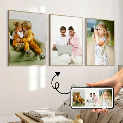 3/4/5pcs Custom Canvas Printing Personalized Photo Suitable for Family Life Pets Scenery Couple Weddings Home Decor Poster Gi