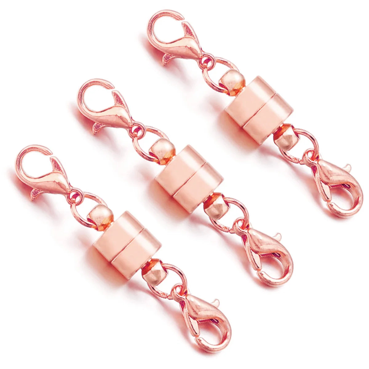 5Sets Strong Magnetic Clasps Copper Double Lobster Clasps Magnet Connectors Buckle Fasteners For DIY Jewelry Making Bracelets