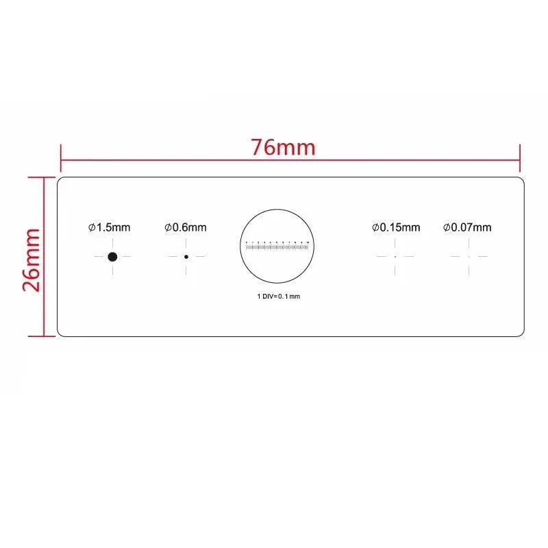 Microscope Micrometer Calibration Film Ruler Grid Reticule Stains Dot Gauge Plastic Ruler Radius Area Diameter Measuring
