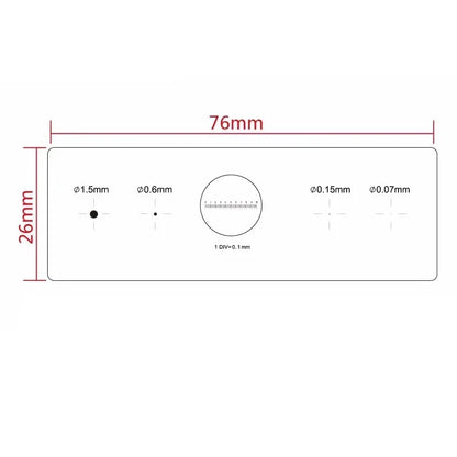 Microscope Micrometer Calibration Film Ruler Grid Reticule Stains Dot Gauge Plastic Ruler Radius Area Diameter Measuring