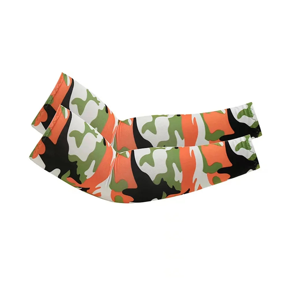 2Pcs Unisex Cooling Arm Sleeves Cover Sports Running UV Sun Protection Outdoor Men Fishing Cycling Quick Dry Arm Warmer - 1Pa