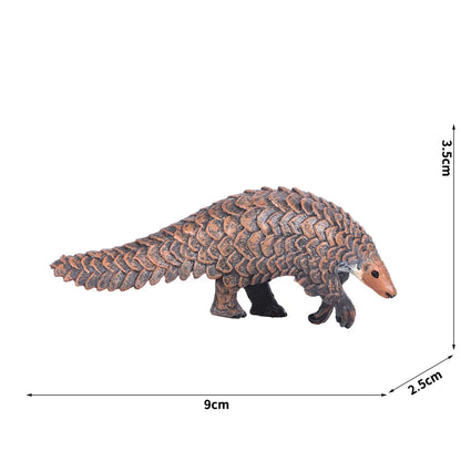 Simulation Wild Animal Model Wolf Monkey Fox Pangolin Squirrel Chinchilla Donkey Sloth Realistic Animal Figures Toys For Kids
