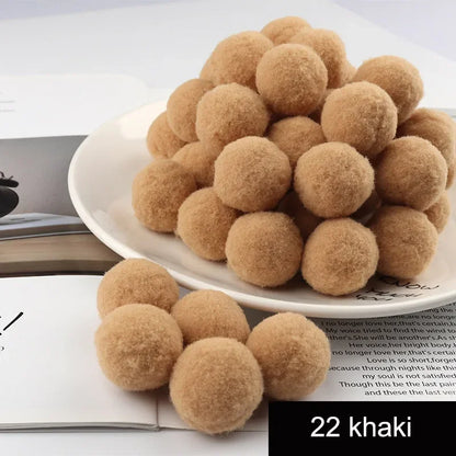 Assorted Pompom 8/10/15/20/25/30mm Fluffy Soft Pom Poms Balls Mixed Pompoms for DIY Crafts Wedding Decor Kid Toy Sewing Suppl