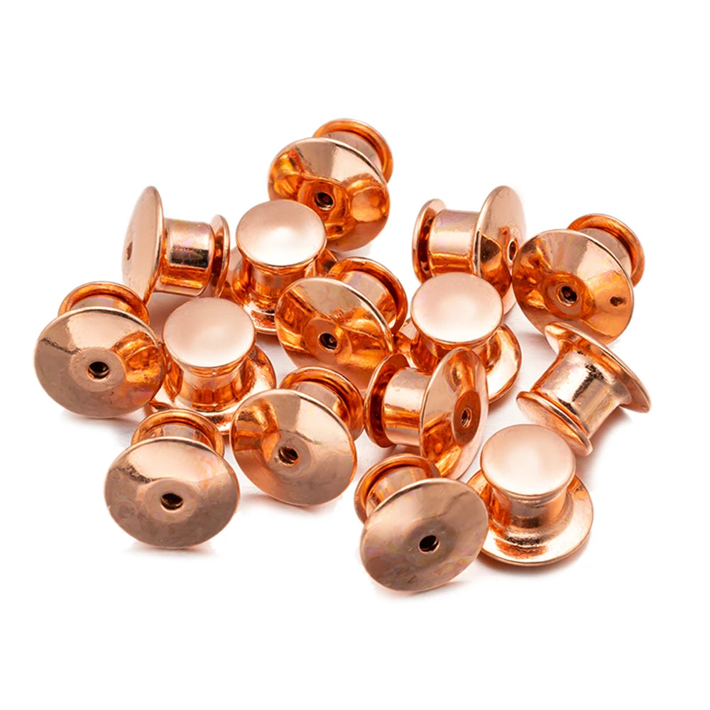 10/30/50 Pieces Locking Pin Backs Metal Pin Backs Locking Pin Keepers Locking Clasp For DIY Enamel Brooch Badge Jewelry Makin
