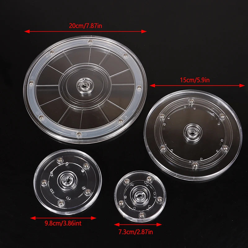 Turntable Acrylic 360 Rotating Display Stand Transparent Round Base Lazy Susan Jewelry Decor Swivel Plates Furniture Hardware
