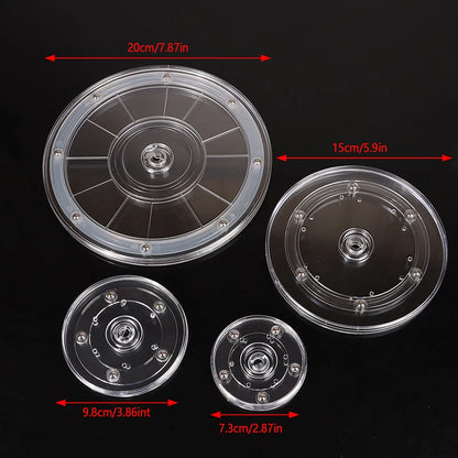 Turntable Acrylic 360 Rotating Display Stand Transparent Round Base Lazy Susan Jewelry Decor Swivel Plates Furniture Hardware