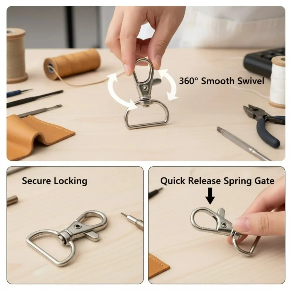 5/20/50/100 PCS Swivel Clasps Lanyard Snap Hooks Key Chain Clip Hook Metal Lobster Claw Clasp for Keychain Hardware Accessori