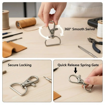 5/20/50/100 PCS Swivel Clasps Lanyard Snap Hooks Key Chain Clip Hook Metal Lobster Claw Clasp for Keychain Hardware Accessori