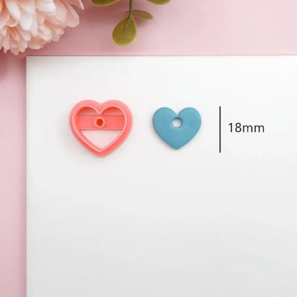 Flowers/Love Soft Ceramic Earring Mold Polymer Clay Cutter DIY Handmade Jewelry Pendant Quick Modeling Cutting Ceramic Tool -