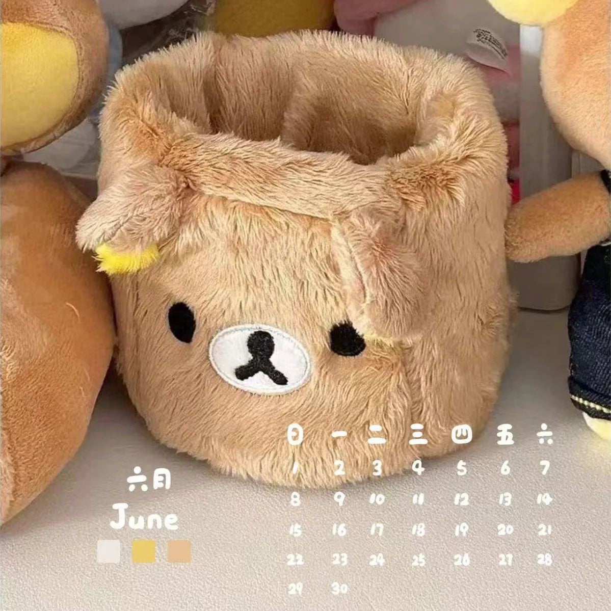 Plushes Pencil Holder Cosmetics Pen Container Kawaii Desk Accessories Office Organizer Kid Stationery Storage Box Gift