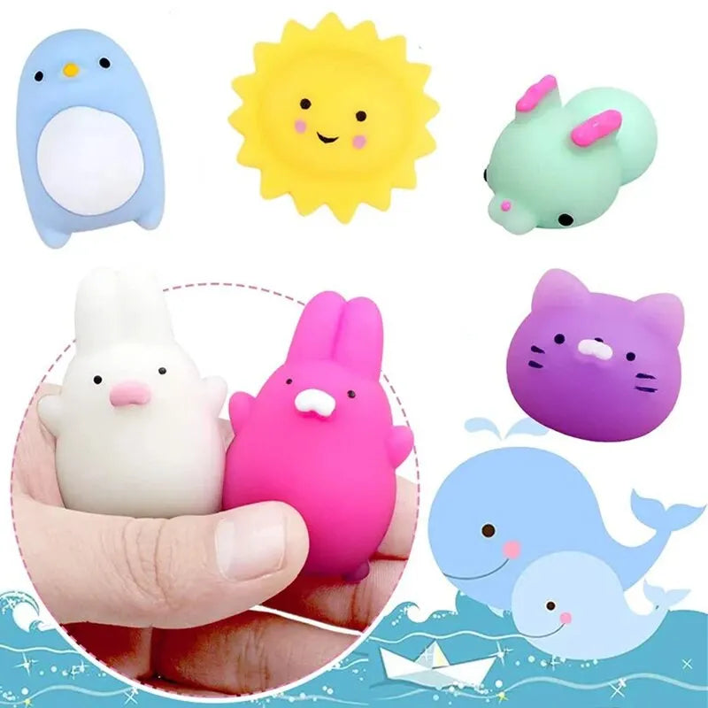 20Pcs Mini Cute Cartoon Animal Stress Relief Toys For Boys Girls Birthday Party Favor Piñata Filler Carnival Kids Party Suppl