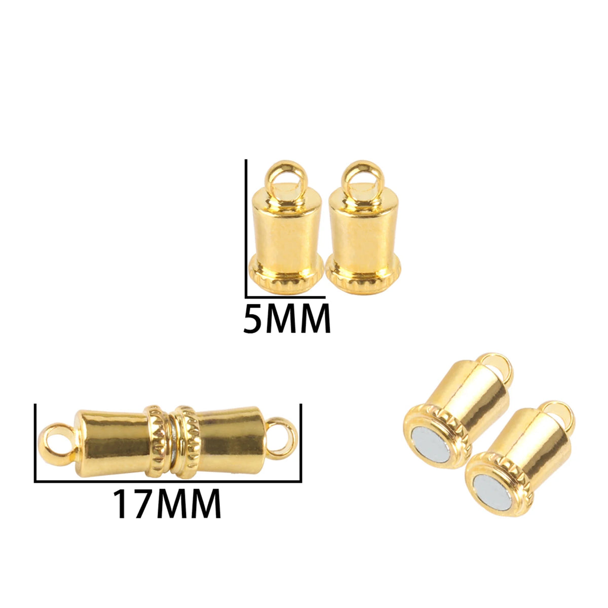 10-5Sets Stainless Steel Strong Magnetic Clasps Magnet End Clasp Connectors For Jewelry Making DIY Bracelet Necklace Accessor