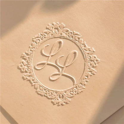 Customize Embossing Stamp Wedding Monogram Embosser Stamp,Personalized 2 initials Embosser Stamp,Wedding gift,hand held embos