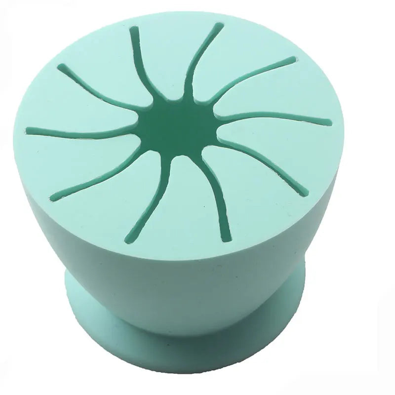 Vinyl Garbage Collection Box Vinyl Scrap Collector With Suction Cup Silicone Storage Ball Waste Box Scrapbooking - green b