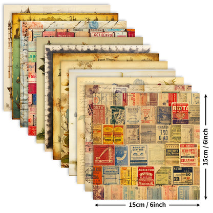 12 Sheet Scrapbooking Paper 15x15cm, Christmas Journal Planner Paper Pad Cardstock Backgrounds Card for DIY Art Craft Decorat