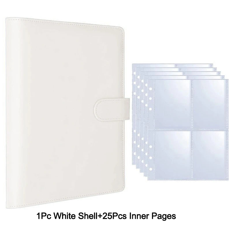 25pcs Page(4 Grids) Photo Card A5-Binder Kpop Photo Albums Idol Cards Loose-leaf Collect Book Binder Binder Photocard Holder 